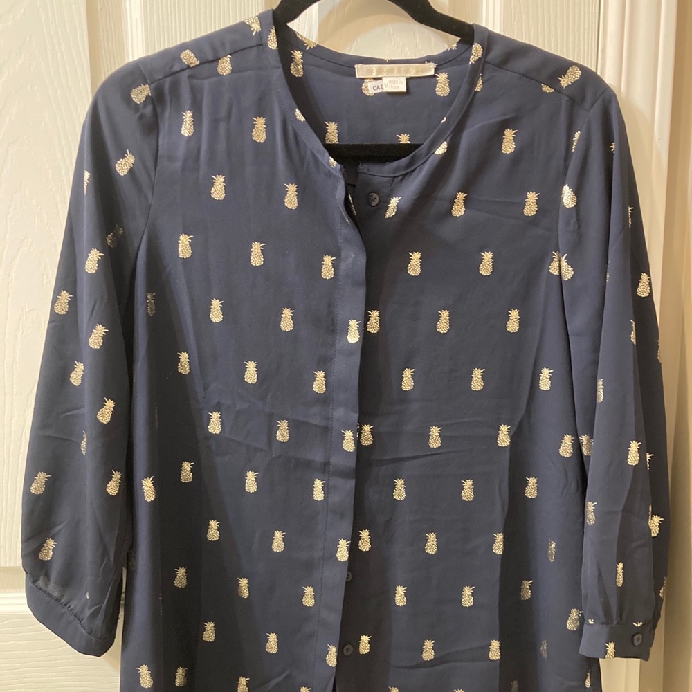 Pineapple blouse - M - worn once.